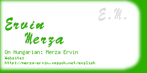 ervin merza business card